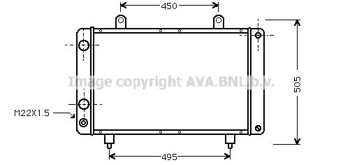 AVA QUALITY COOLING Радиатор, охлаждение двигателя PE2082